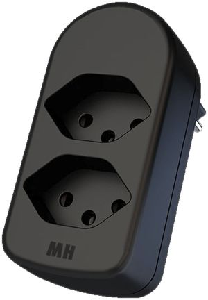 Mehrfach-Stecker MAX HAURI ADAPT SPLIT 10A 2×T13 schwarz