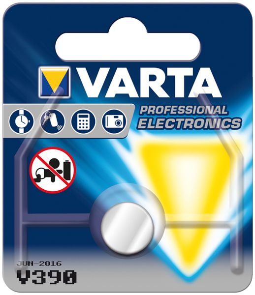 Pile bouton oxyde argent VARTA V390, 1.55V blister à 1 pièce