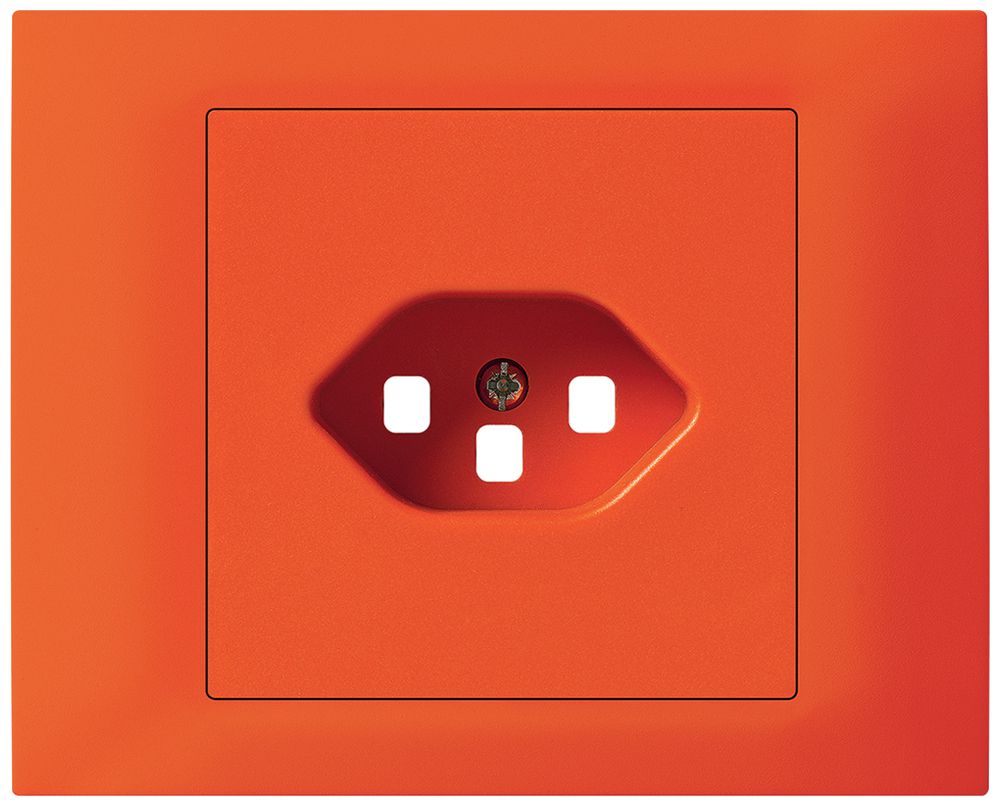 EB-Frontset Hager kallysto für Steckdose G3 1×T23 Abdeckrahmen steckbar orange