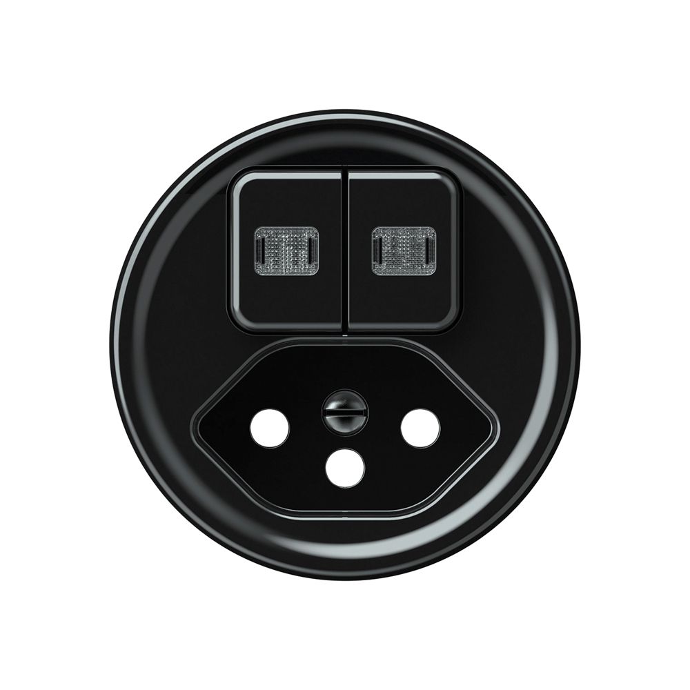 Frontset origin kombination Doppelknopf 2×beleuchtet + T13 60×60mm sz