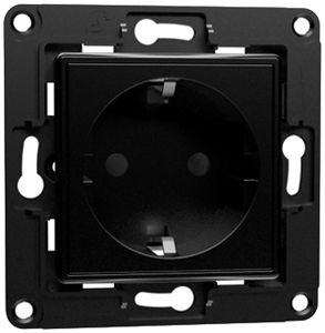 Prise ENC Shelly Wall Socket EU 1× CEE 7/3 (type F) 5A 230V 68×45mm noir