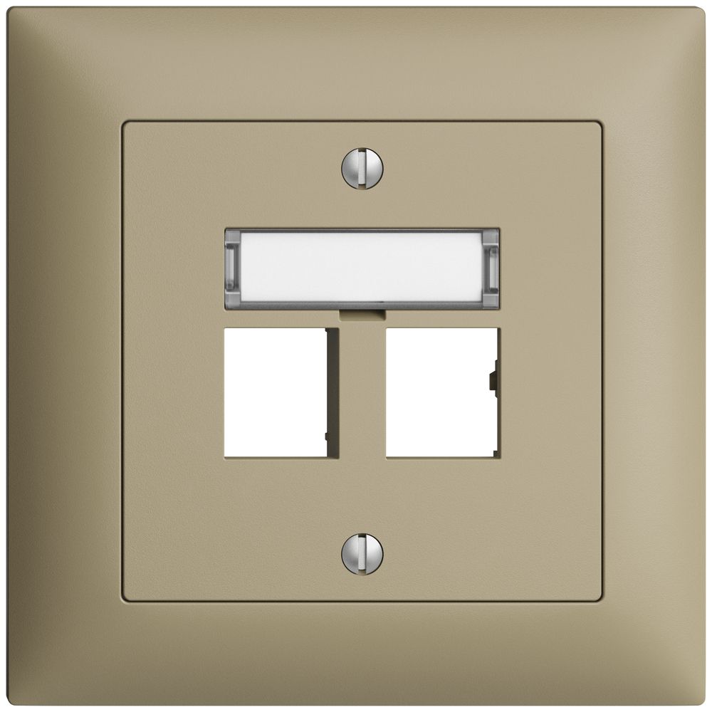 Kit de montage ENC EDIZIOdue sortie droite, pour 2×RJ45 freenet, sand