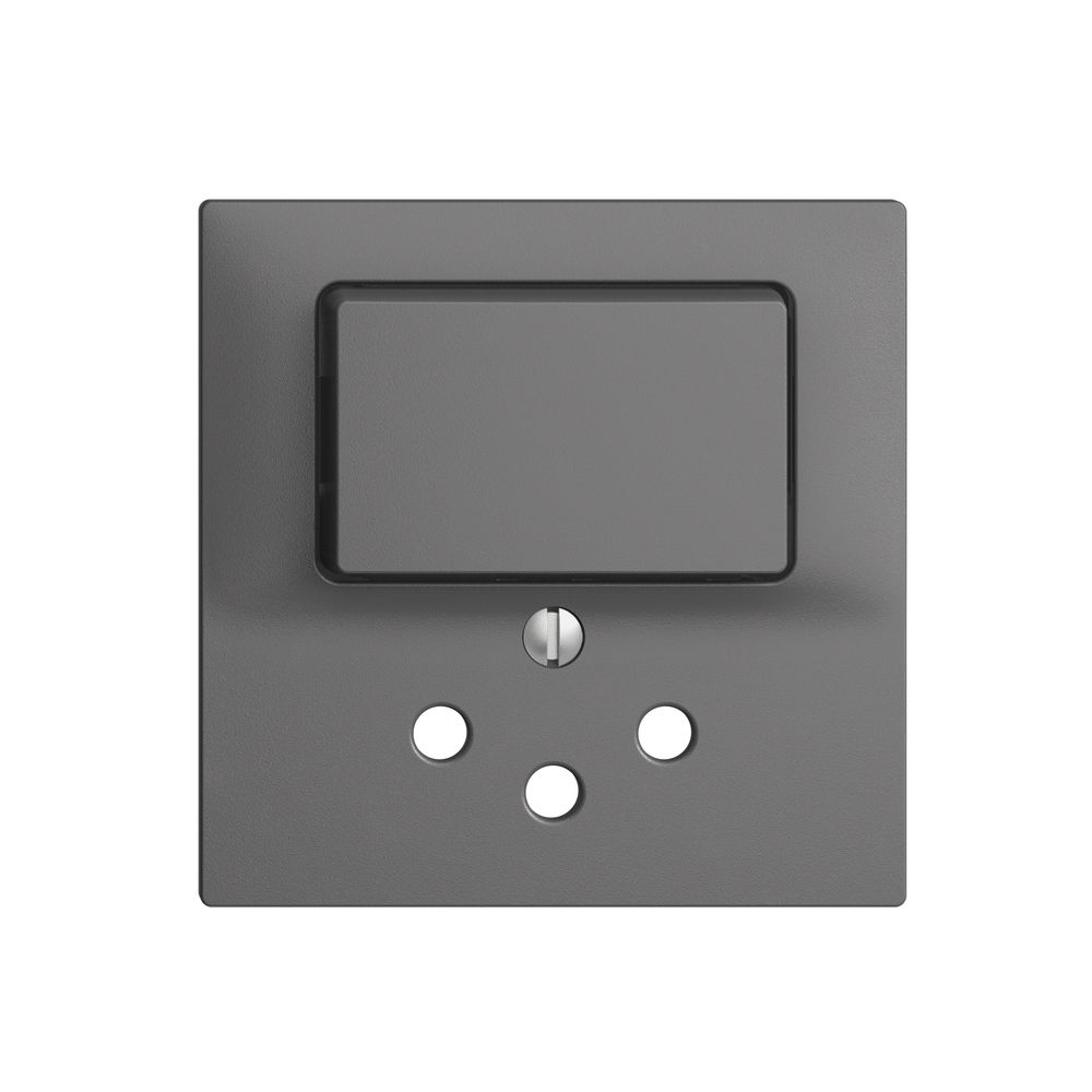 Frontset 60×60mm EDIZIOdue dunkelgrau T12, seitlich leuchtend