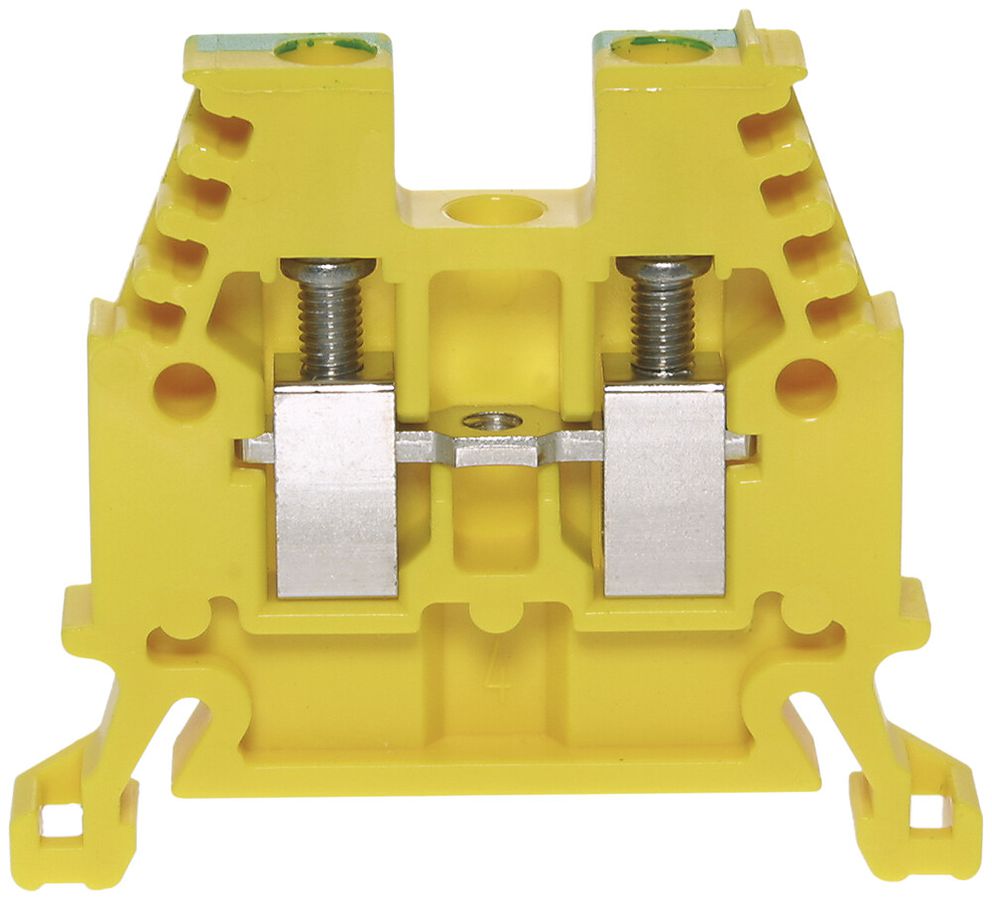 Durchgangs-Reihenklemme Woertz Ex 0.5…4mm² 32A 1000V Schraubansch.2×1 TH35 gn/gb