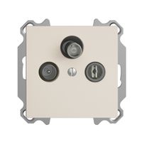 UP-Stichdose SAT/TV/R DB53 EDIZIOdue crema, mit SAT-F-Anschluss