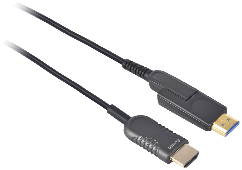 Optisches HDMI-Kabel Ceconet, HDMI 2.0, HDMI ↔ miniHDMI (HDMI), schwarz, 50m