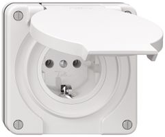UP-Steckdose Feller IP21 Schuko 16A 230V 87×87mm weiss