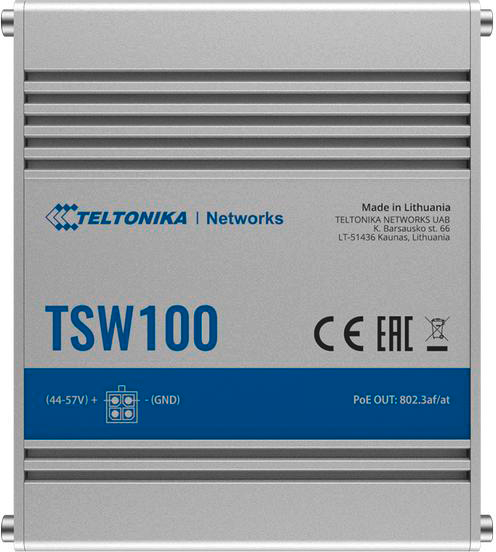 Teltonika TSW100 Industrie PoE Switch Din-Rail Montage