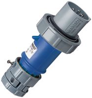 Stecker CEE-Powertop 16A 3P 6h 230V blau mit Verschraubung IP67