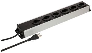 Steckdosenleiste MH POWER LINE 16A 6×T23 5m grau-schwarz