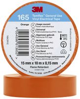 Isolierband 3M Temflex 165 15mm×10m×0.15mm orange VDE 600V 0…90°C