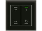 UP-Taster KNX RGBW MDT BE-GTL2TS.C1S 2T/4B Temp.Glas schwarz "Jalousie"-"I/O"