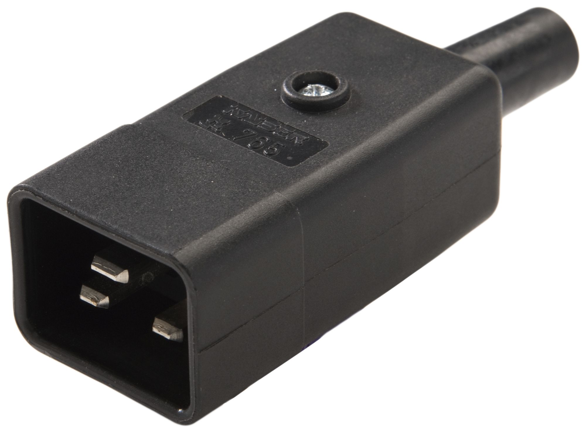 Fiche d'appareils type C20 (I) ELBRO 16A 230VAC droit max.70°C noir IP20