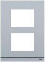 Abdeckrahmen Audio ABB-Welcome, für 1/2 (2 Module), Al gebürstet