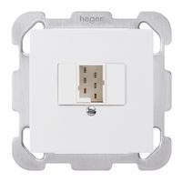 Prise d'enfichage et de raccordement kallysto 1×TT83 blanc plaque de fixation