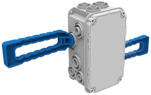 UP-Einlasskasten Spotbox UP2, 2×1, mit 2 Flügelclips M20, grau