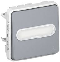 Leuchtwipptaster PLEXO Ö+S/1L grau