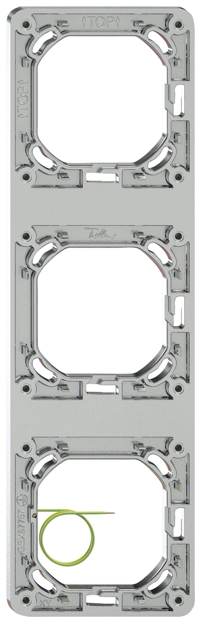 Montagerahmen Feller ELEMENT SNAPFIX® 3×1 87×287mm Aluminium glänzend