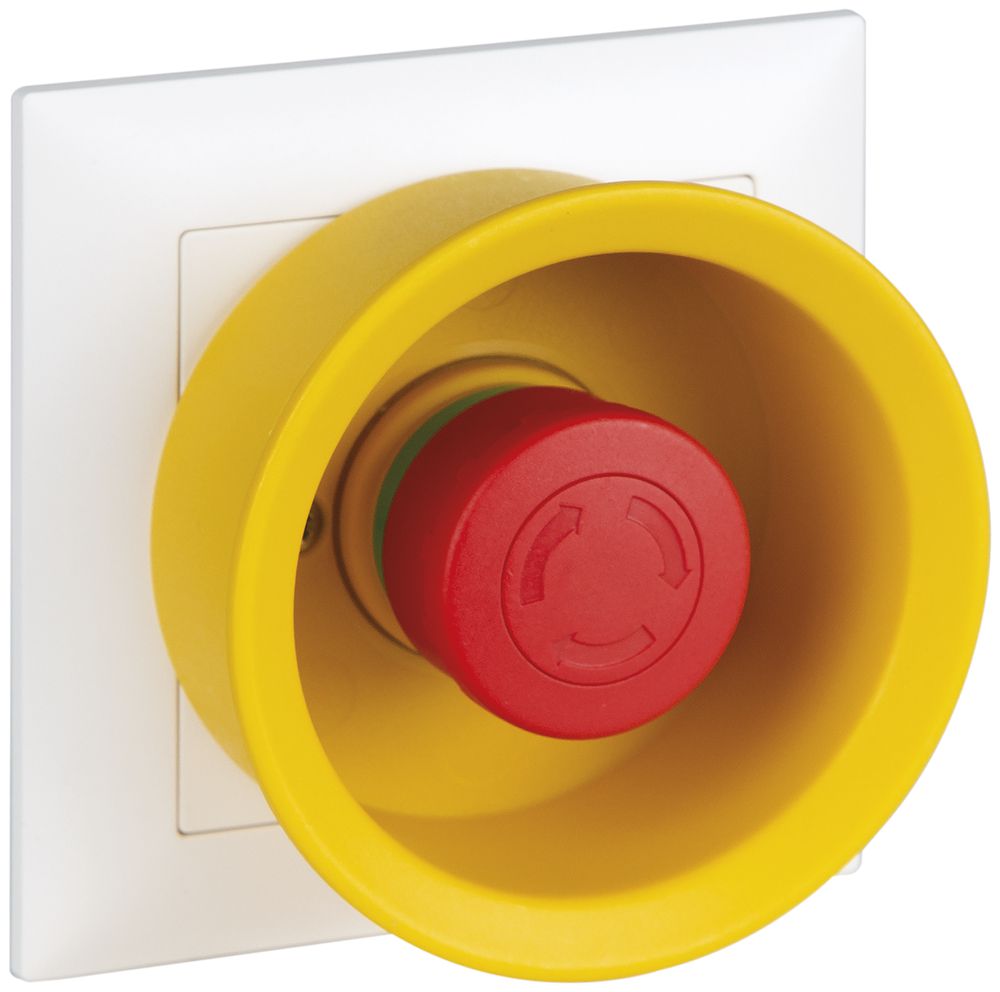 Bouton arrêt d'urgence ENC AWAG NAS11.FMI.61, NO/NC collerette de protection