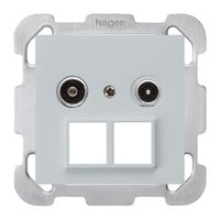 Prise multimédia ENC kallysto R/TV montage B 4dB 2GHz gris clair