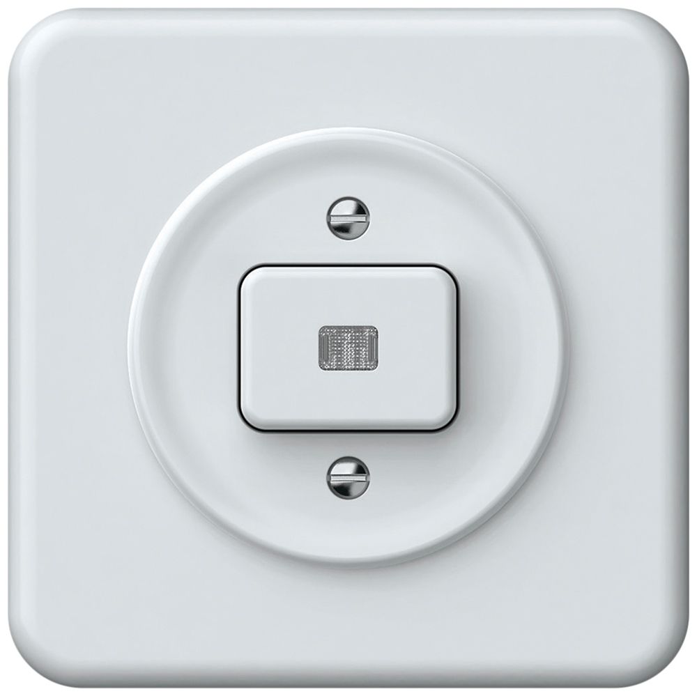 UP-Leuchtdrucktaster origin 1×Taste beleuchtet 1CO 1P 0<1 10A 230V 92×92mm weiss