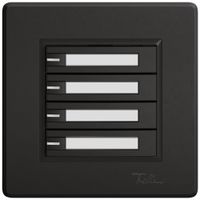 UP-KNX-Taster RGB EDIZIO.liv SNAPFIX® Temperaturfüh.RGB-LED Pap.4×T 1-Tbed.sz