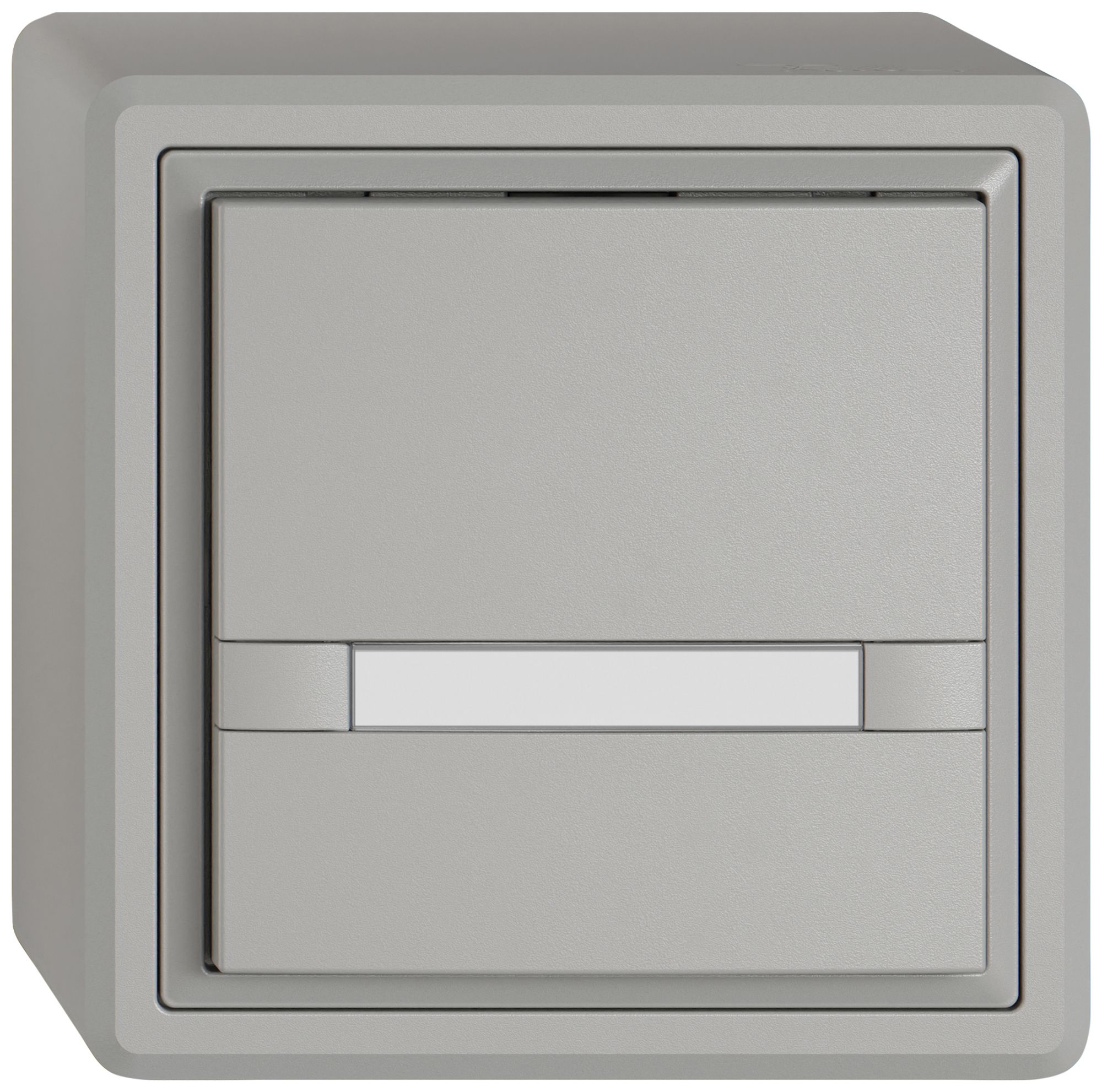 Pulsante KNX RGB AP EDIZIO.liv SNAPFIX® sensore temp.s.LED targ.1× com.2T grc