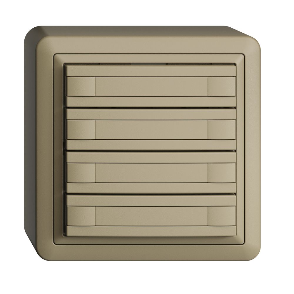 Poussoir KNX RGB AP EDUE, 250mW, s.LED, papier, 4×poussoir, comm.2×touches, sa