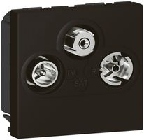 Presa antenna TV/R/SAT MOS 2 moduli nero opaco