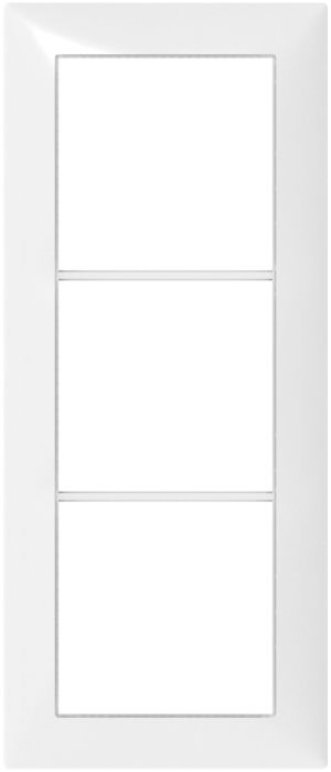 Abdeckrahmen SIDUS 3×1 weiss glänzend