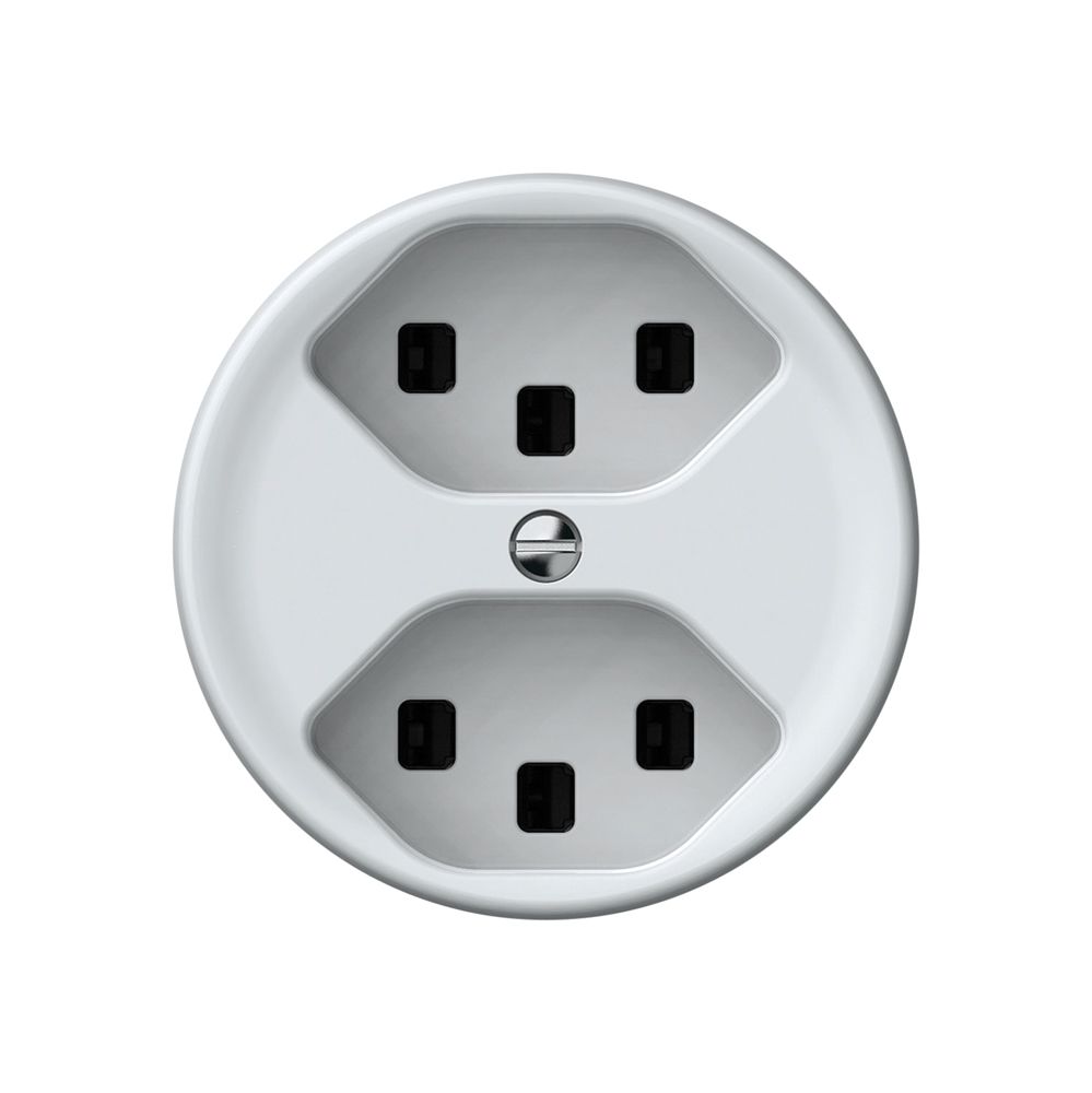 Steckdose origin 2×Typ 23 16A 230V 60×60mm weiss