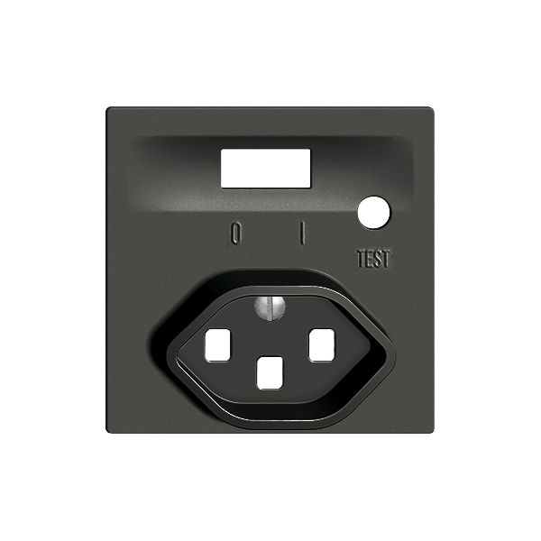 Frontset EDIZIOdue zu FI-Steckdose schwarz