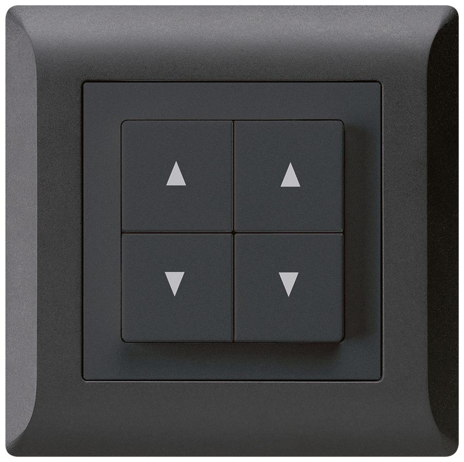 Interruttore per tapparelle INC kallysto.line nero con 4 tasti