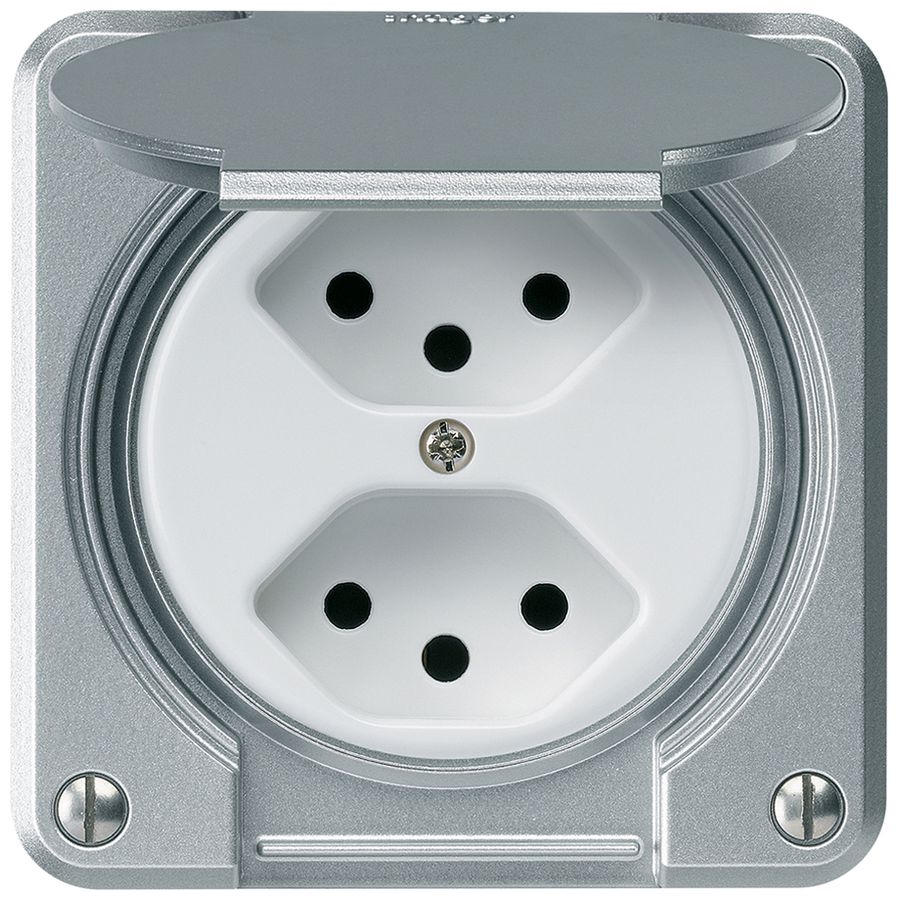 Prise ENC robusto 2×type 13 aluminium pour combinaison