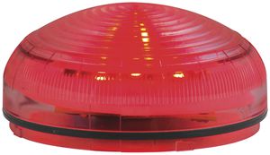 Sirene Hugentobler SIR-E LED S mit Licht, rot, ohne Sockel, IP65, Ø92×62mm