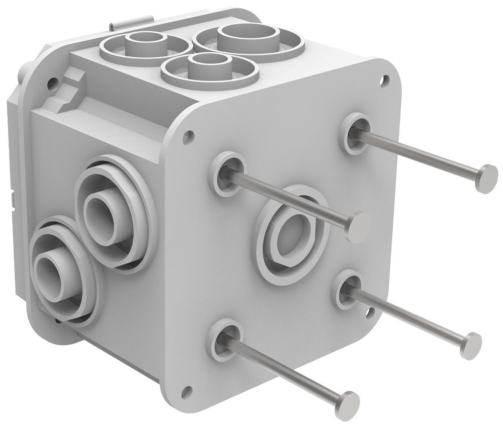 Boîtier ENC Spotbox UP1, 1×1, avec clous, gris