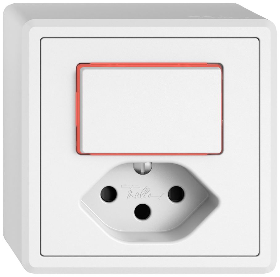 AP-Kombination EDIZIO.liv SNAPFIX® ARL+T13 Shut.Seitenbeleuchtung rt ws