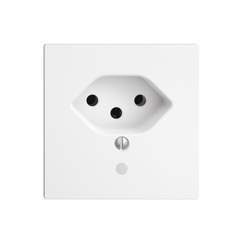 Prise EDIZIOdue T13 blanc avec LED vert