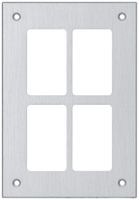 Montageplatte Hager FLF 3/5 2×2 Aluminium eloxiert