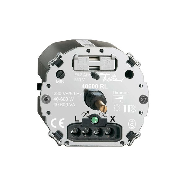 Einsatz Drehdimmer FH 40…600W beleuchtet Phasenanschnitt