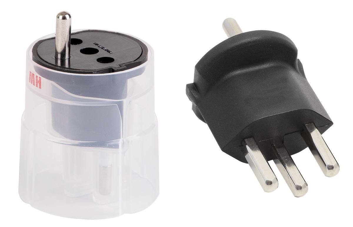 Fixadapter MH 3L 16A 230VAC Schuko/T23 CEE7/7-CH T23, schwarz