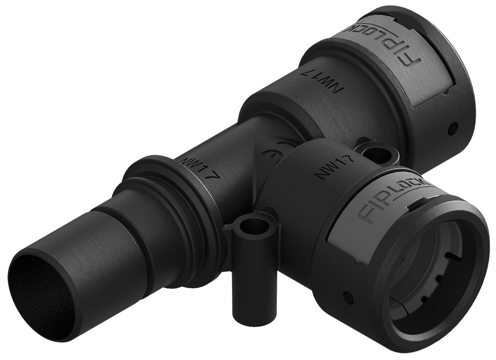 T-Verbinder Plica FIPLOCK Nennweite 29 Rohradapter schwarz