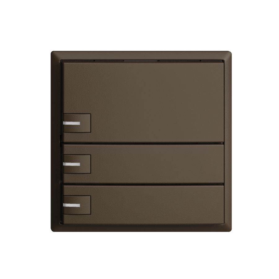 KNX-Taster RGB EDUE, 250mW, m.RGB-LED, 3×Taste, 1×Tastenb., cof