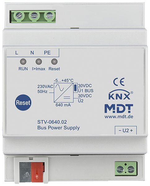 REG-Spannungsversorgung KNX MDT STV-0640.02 29V 640mA 1 Linie 1 Drossel 4TE