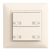 Kit de montage ENC EDIZIOdue zeptrionAIR, WLAN LED-RGB 2×touche 2×commande crema