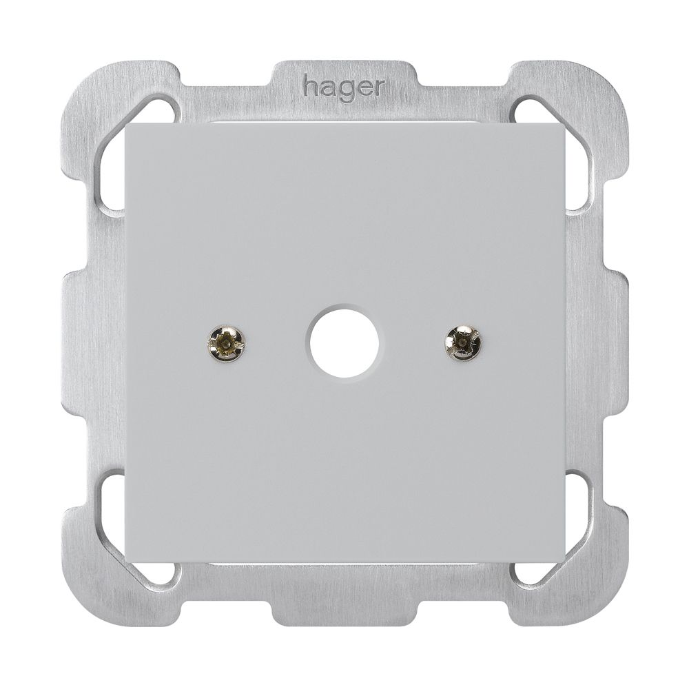 UP-Durchgangsdose kallysto hellgrau Ø9mm ohne Klemmeneinsatz Befestigungsplatte