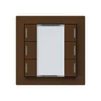 Poussoir ENC kallysto A KNX 6× LED RGB s/e-link brun