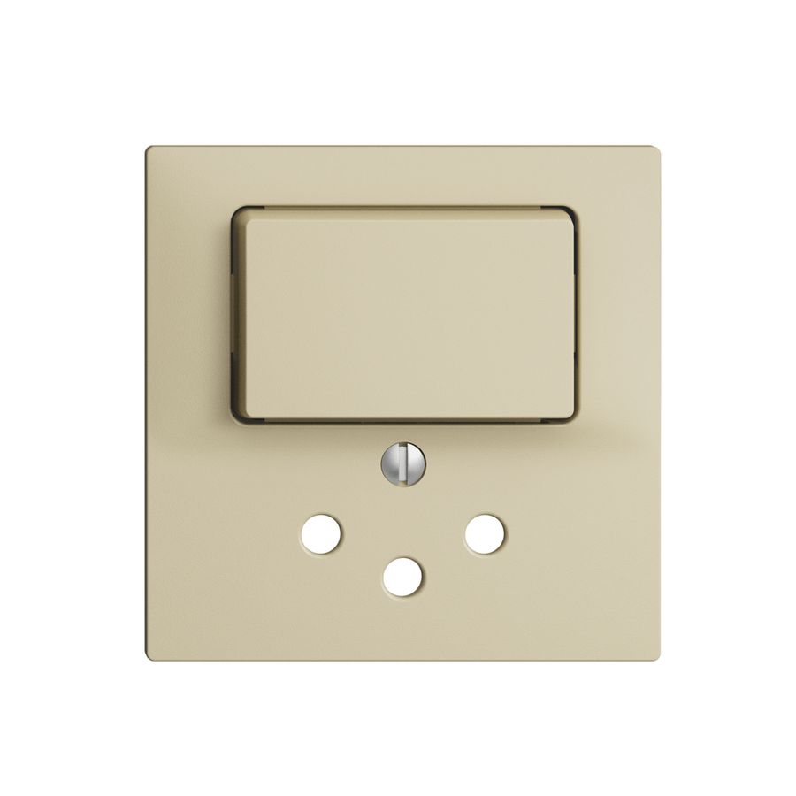 Frontset 60×60mm EDIZIOdue vanille, T12, seitlich leuchtend