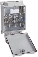 Hausanschlusskasten weber.hse60 63A ein/ab Briden Erdanschluss EER+FEM8 Cu/Al