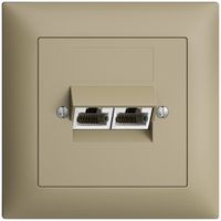 Presa INC 2×RJ45/s 4P sep. EDIZIOdue sand ITplus